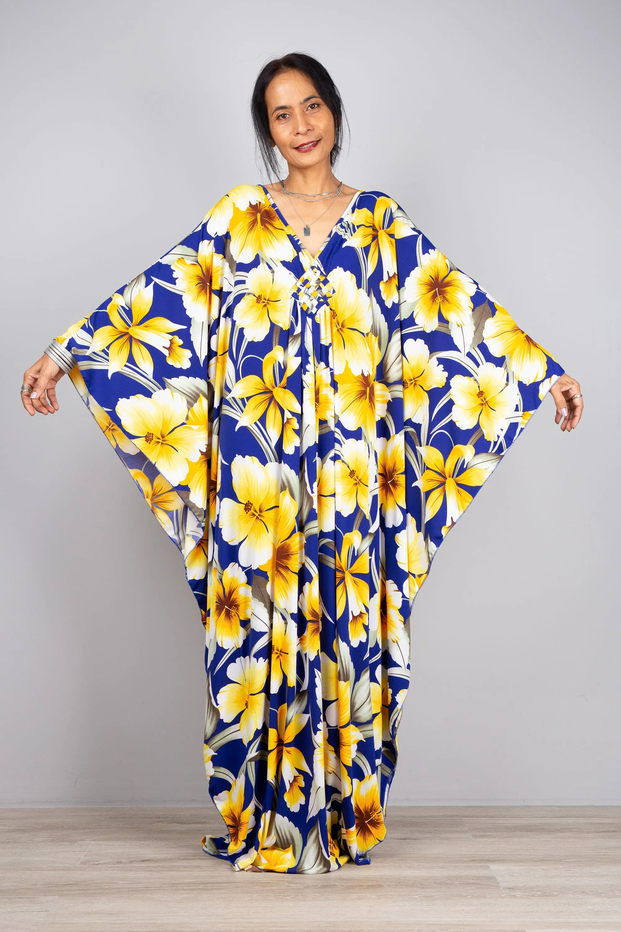 Floral Kaftan Frock Dress