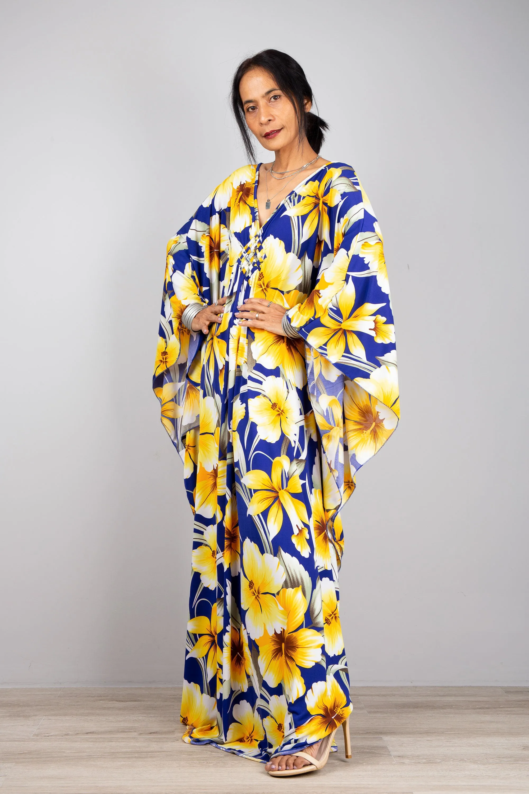 Floral Kaftan Frock Dress