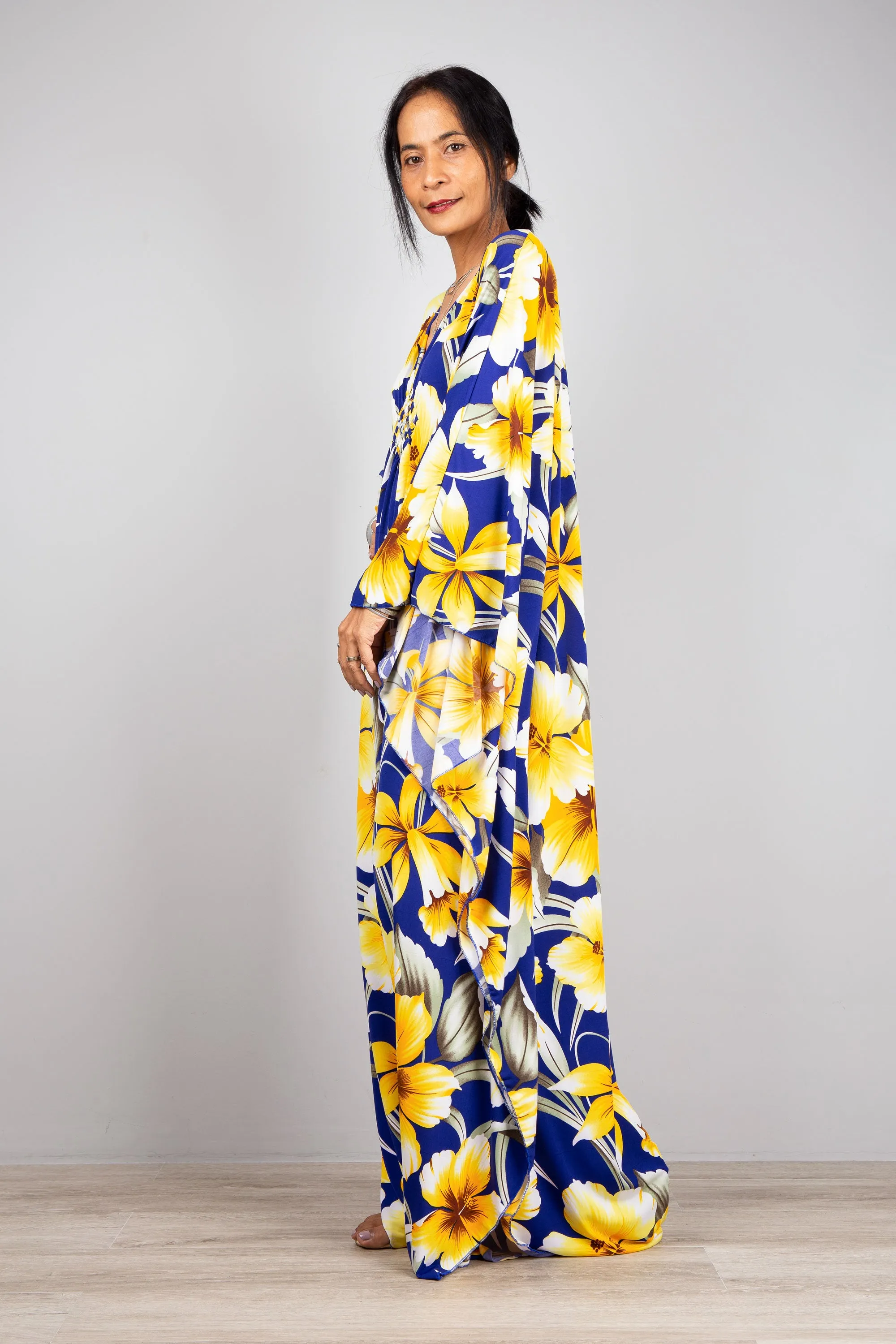 Floral Kaftan Frock Dress