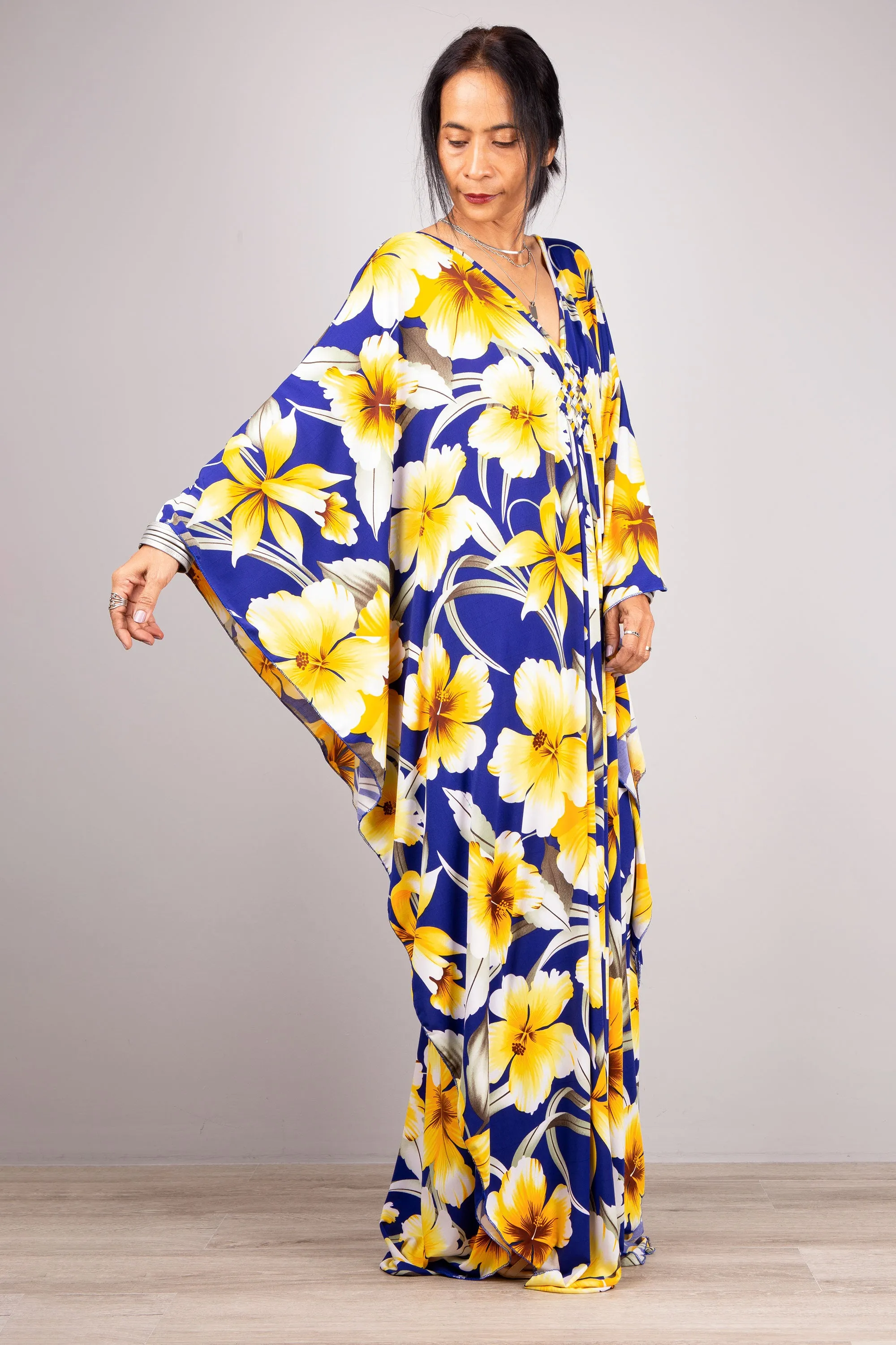 Floral Kaftan Frock Dress