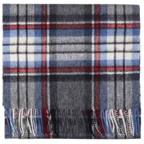 Grey Stewart Tartan Lambswool Scarf