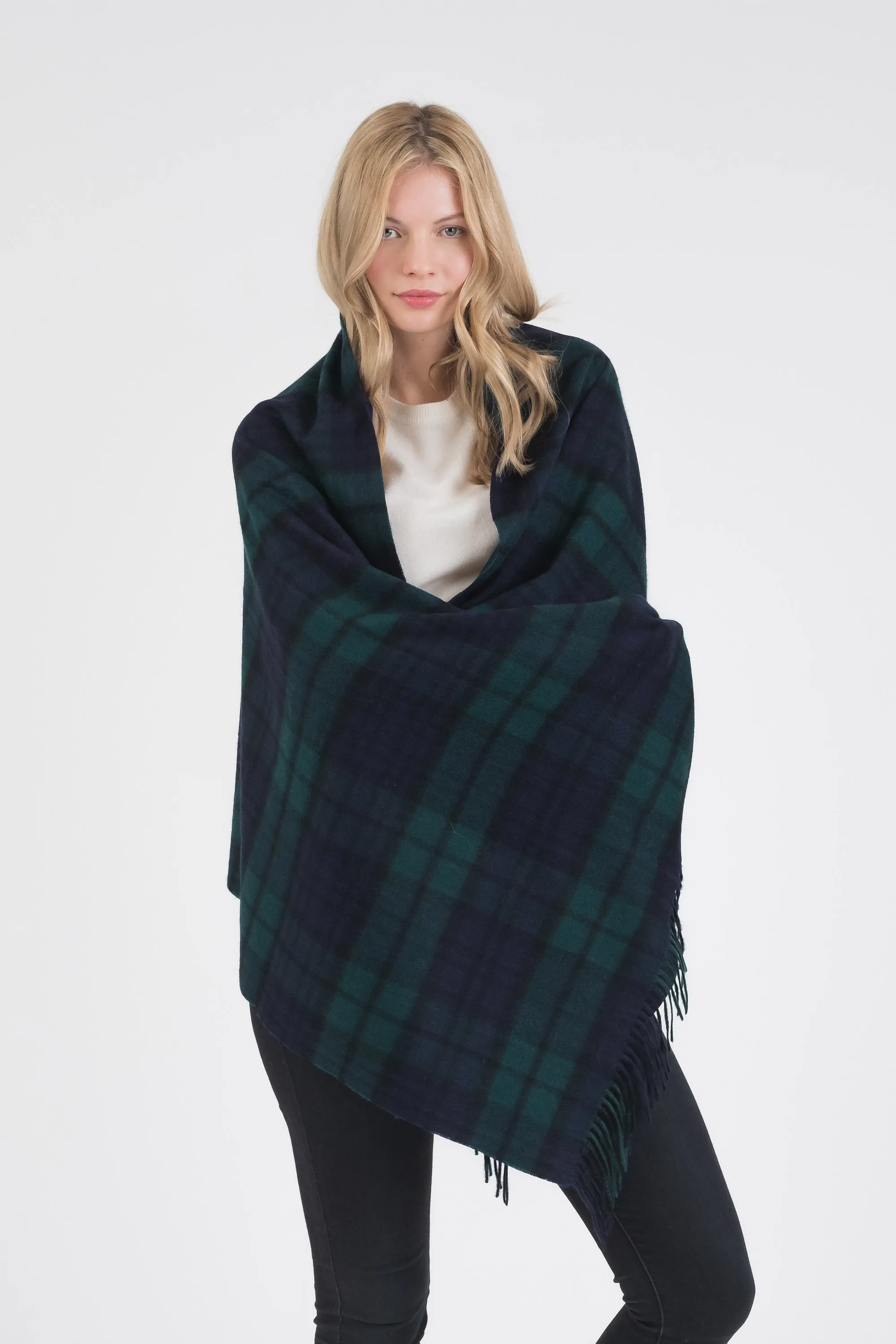 Heritage Tartan Cashmere Stole - Blackwatch