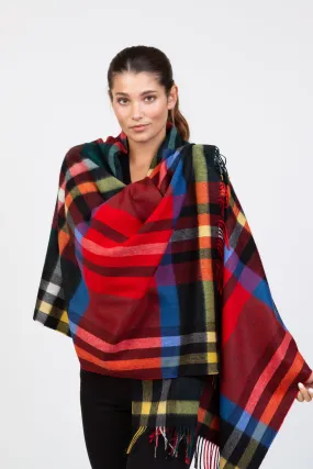 Heritage Tartan Cashmere Stole - Exploded Royal Stewart