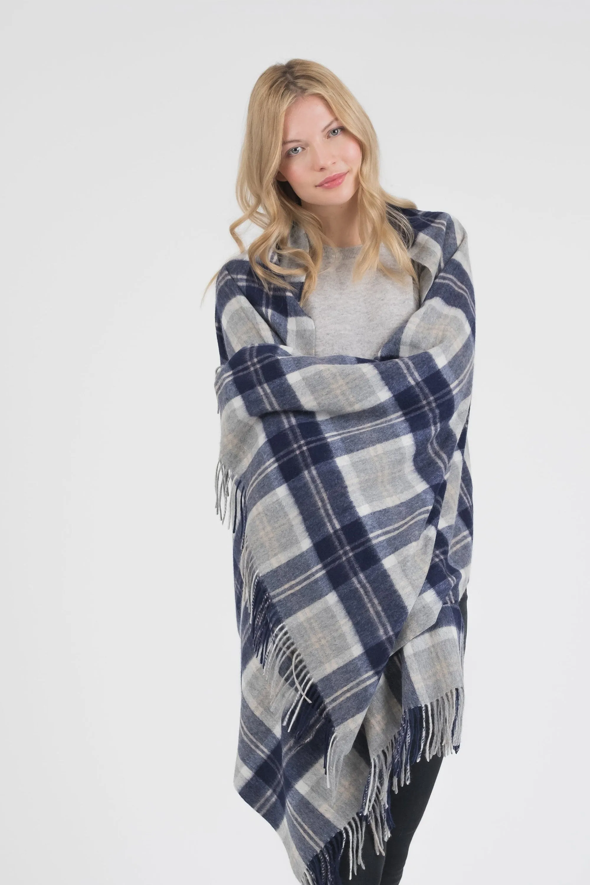 Heritage Tartan Cashmere Stole - Silver Bannockbane