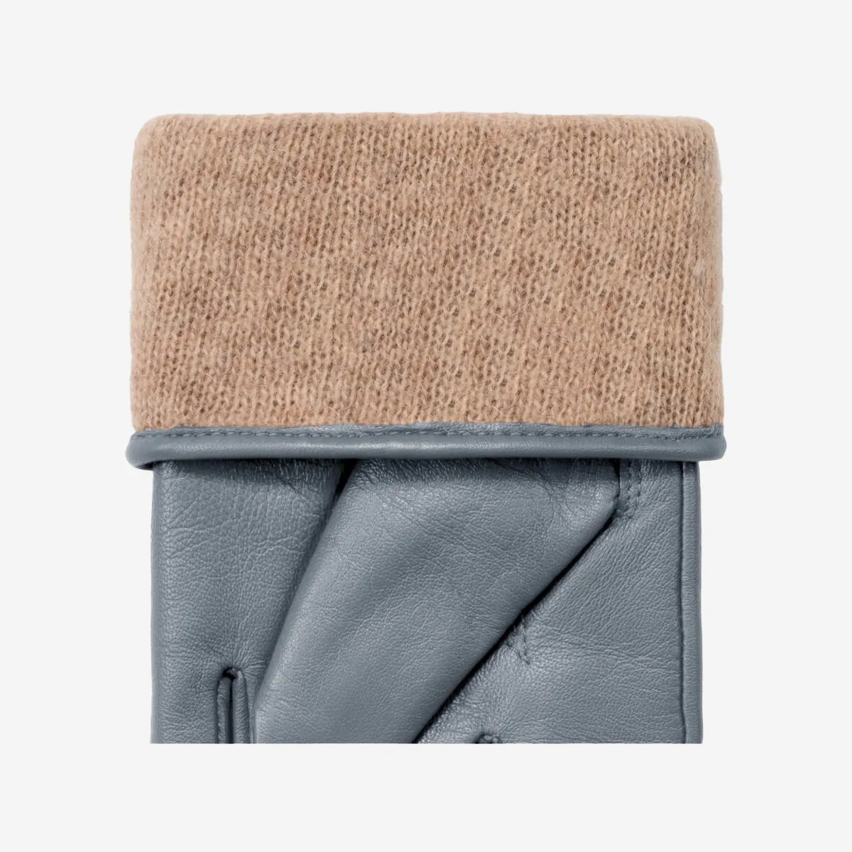 Ivy (grey) – sheepskin leather gloves with wool/cashmere lining & touchscreen feature