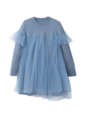 JNBY Kids Knit Tulle Dress