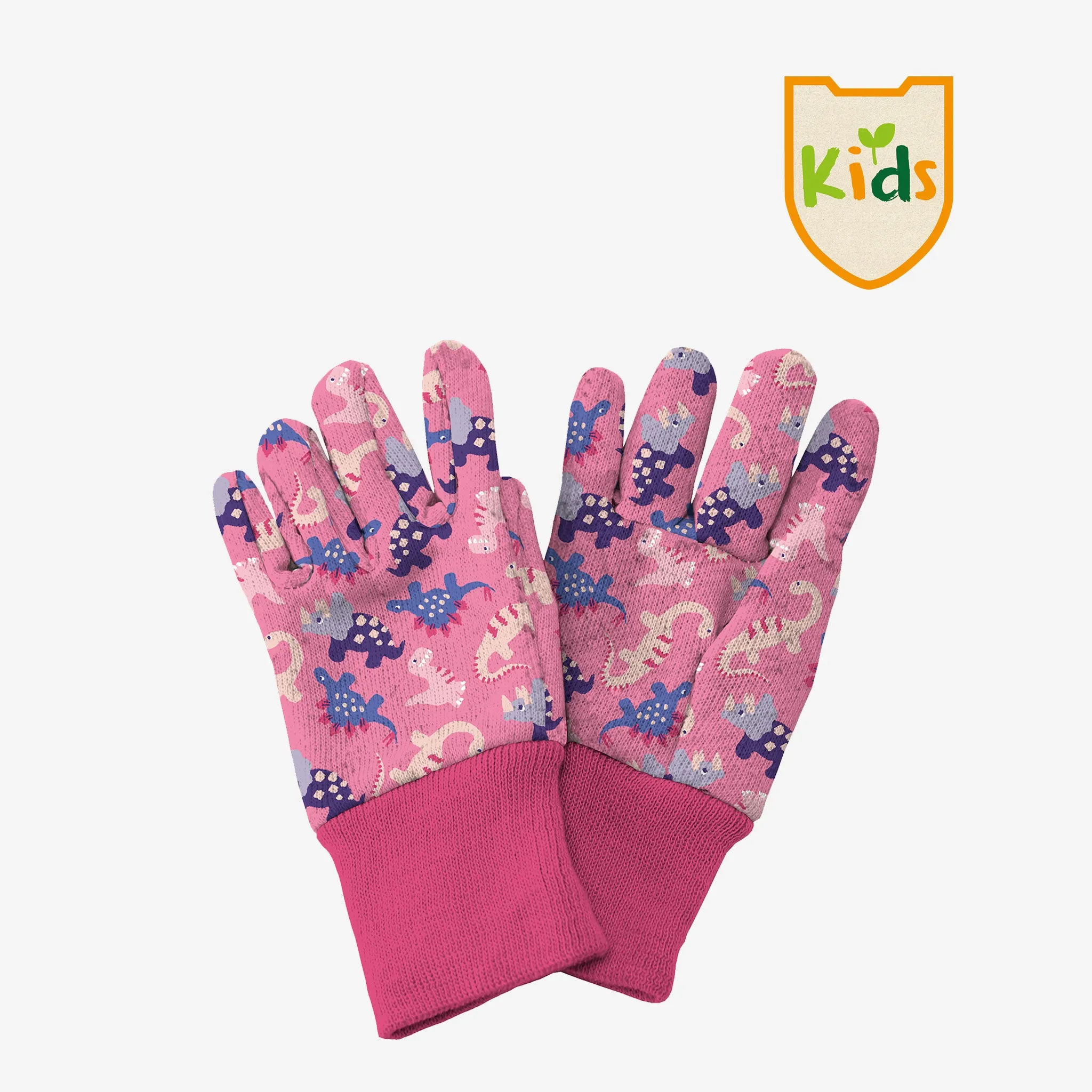 Kent & Stowe Pink Dinosaur Kids Gardening Gloves