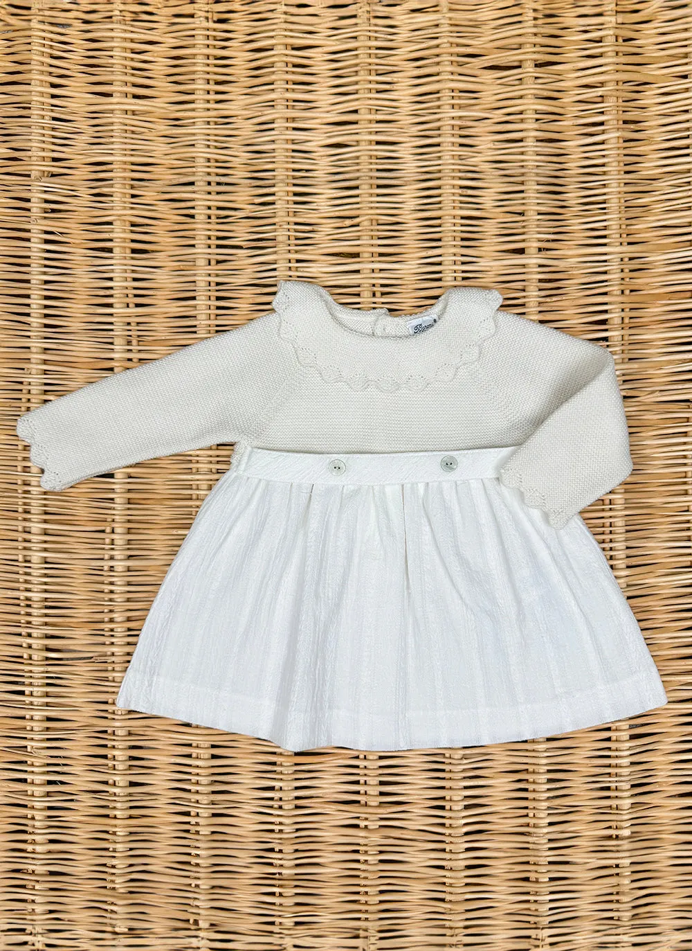 Knitted Wool Rouche Dress