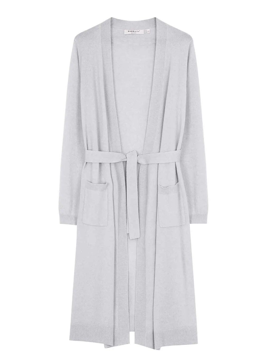 Ladies Cashmere Dressing Gown - Glass Grey