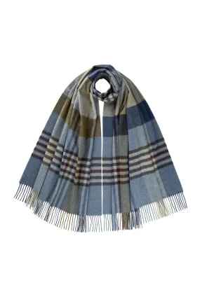 Loch Blue Check Cashmere Stole