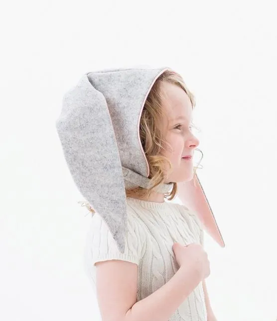 Luxe Grey Bunny Hat