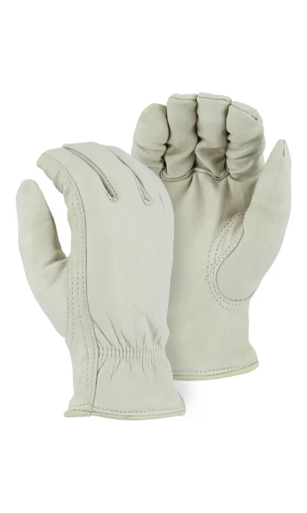 Majestic Gloves 1511 Pile Lined Winter Cowhide Leather Driving Gloves (Dozen)