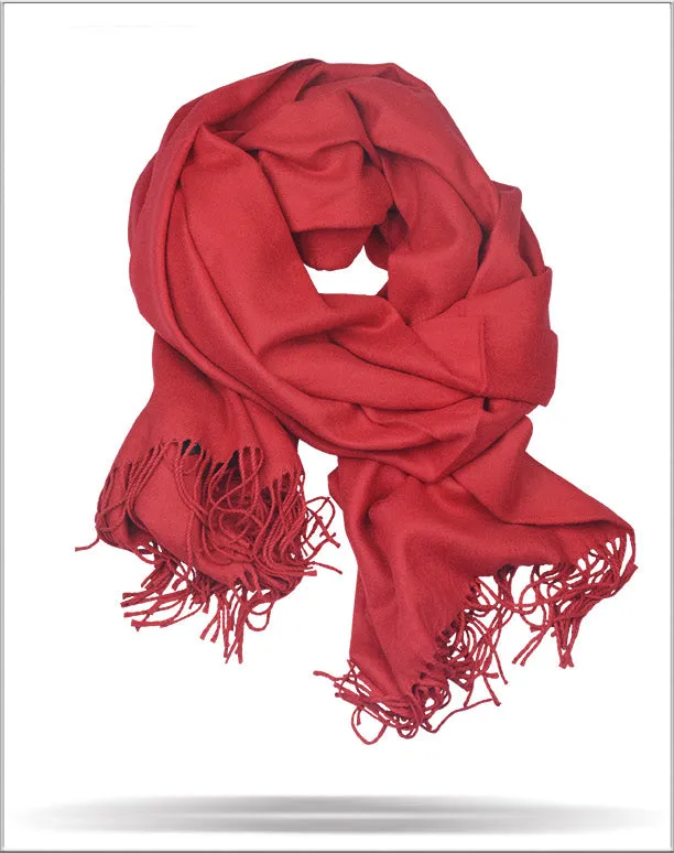 Men's Solid Scarf Red