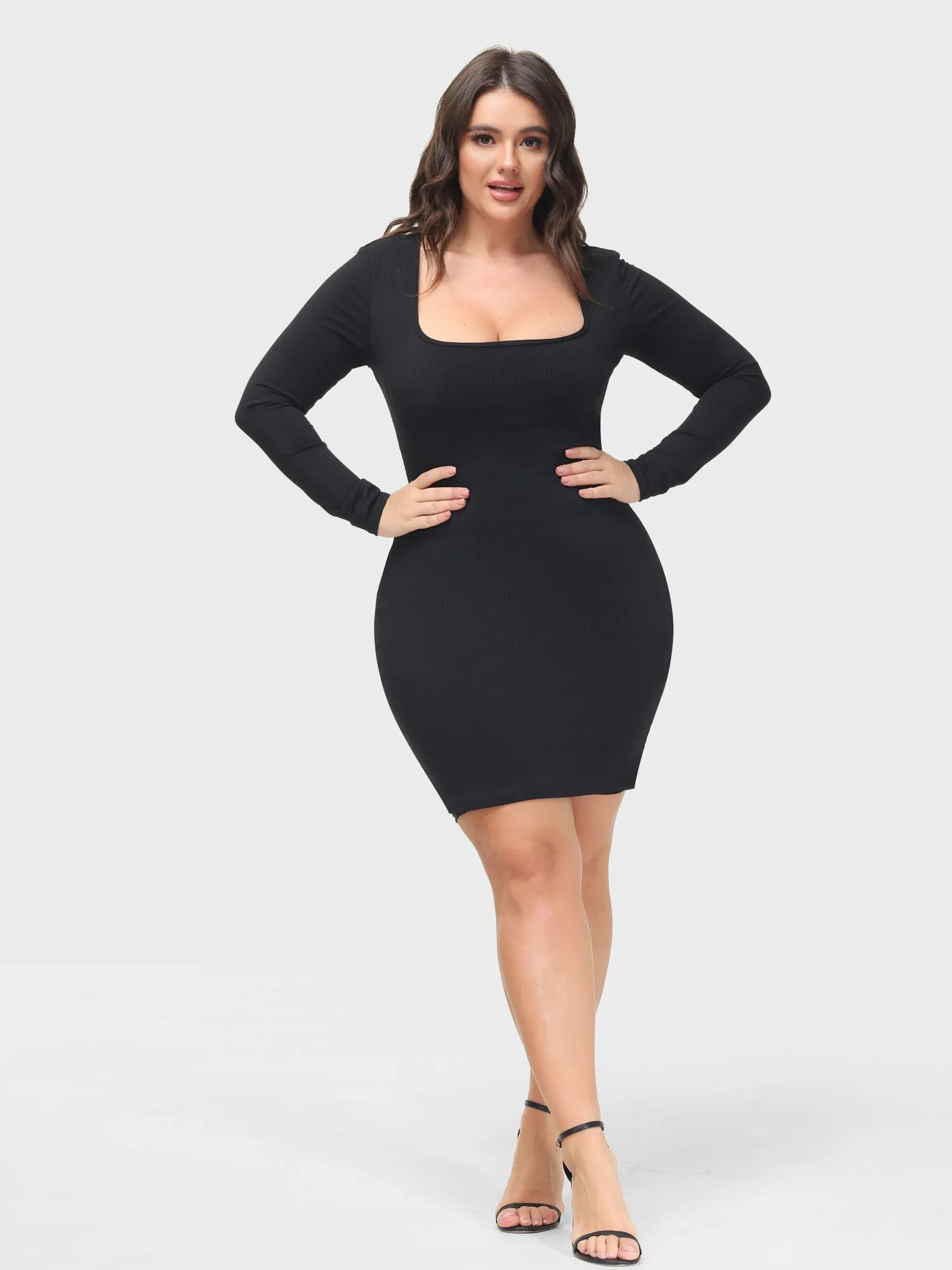 Midsize Goddess Mini Dress With Built-in Shapewear