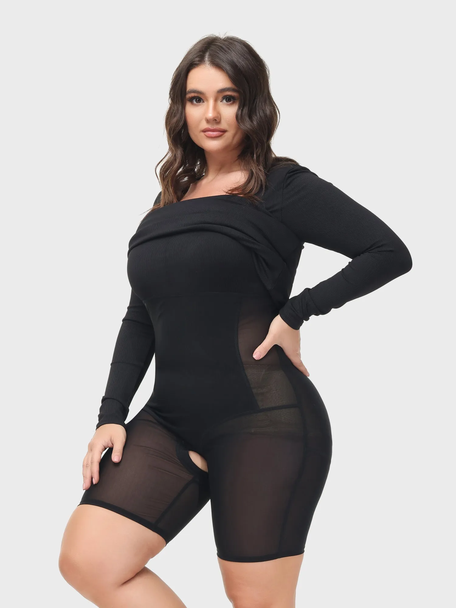 Midsize Goddess Mini Dress With Built-in Shapewear