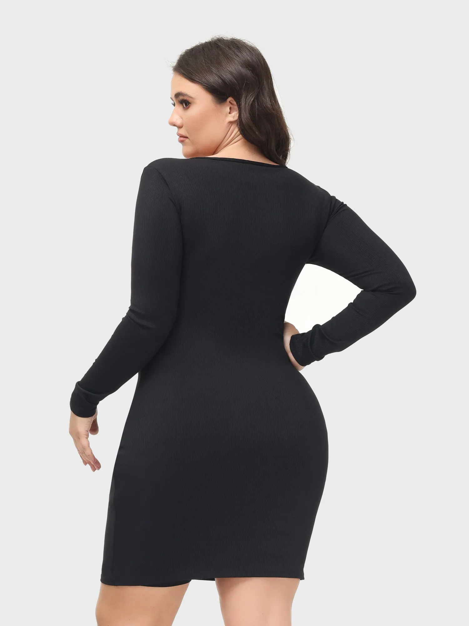 Midsize Goddess Mini Dress With Built-in Shapewear