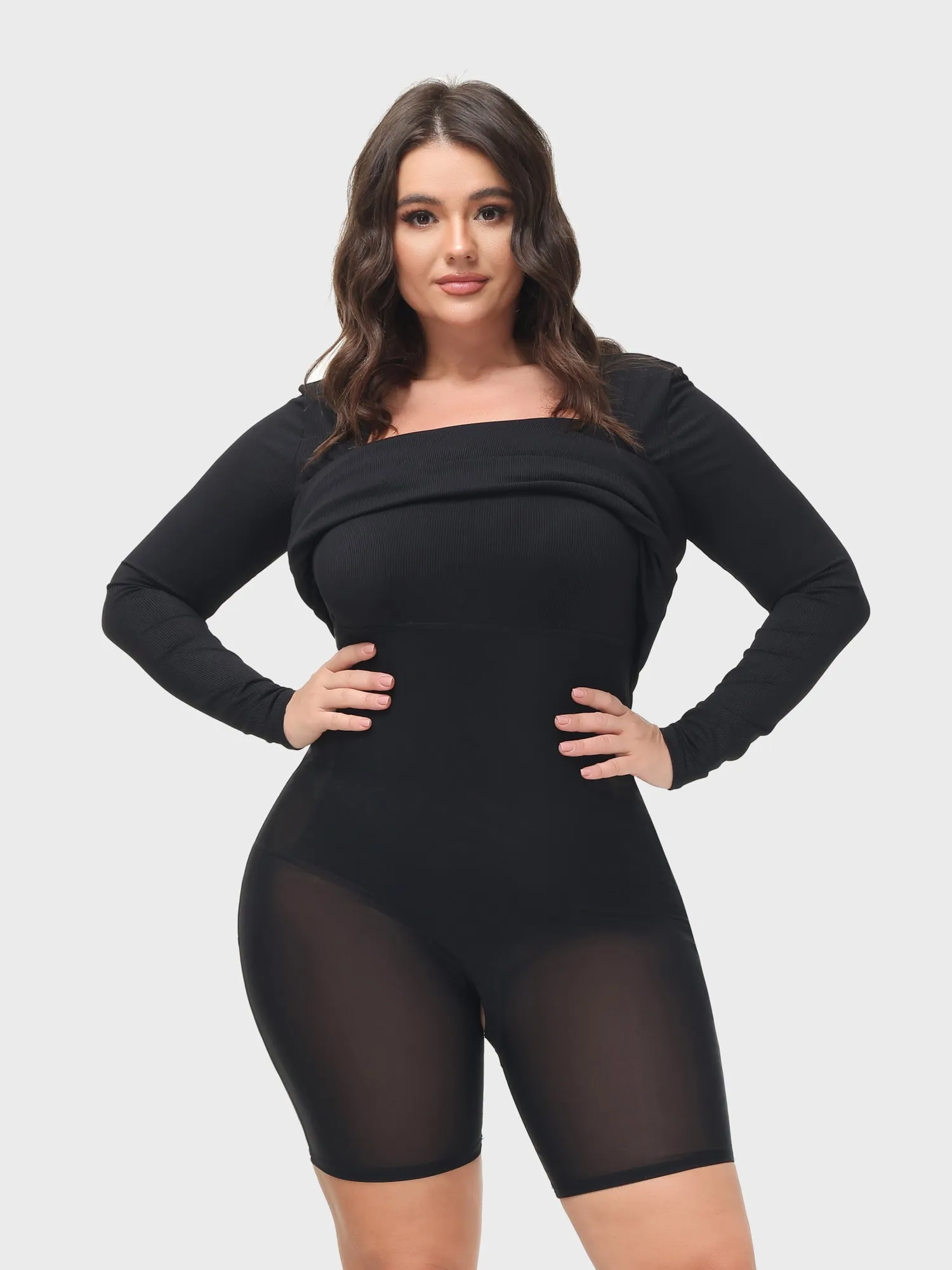 Midsize Goddess Mini Dress With Built-in Shapewear