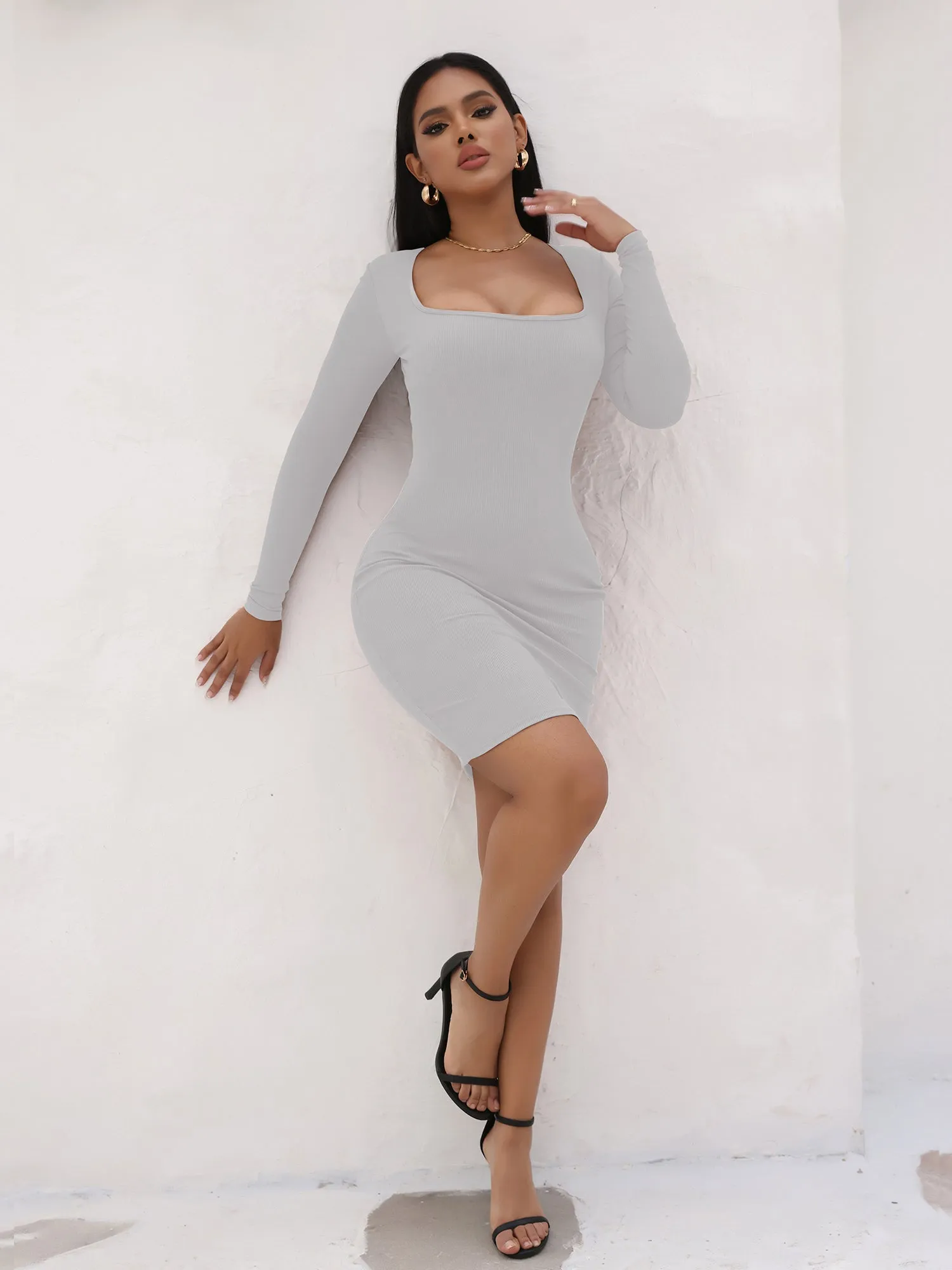 Midsize Goddess Mini Dress With Built-in Shapewear