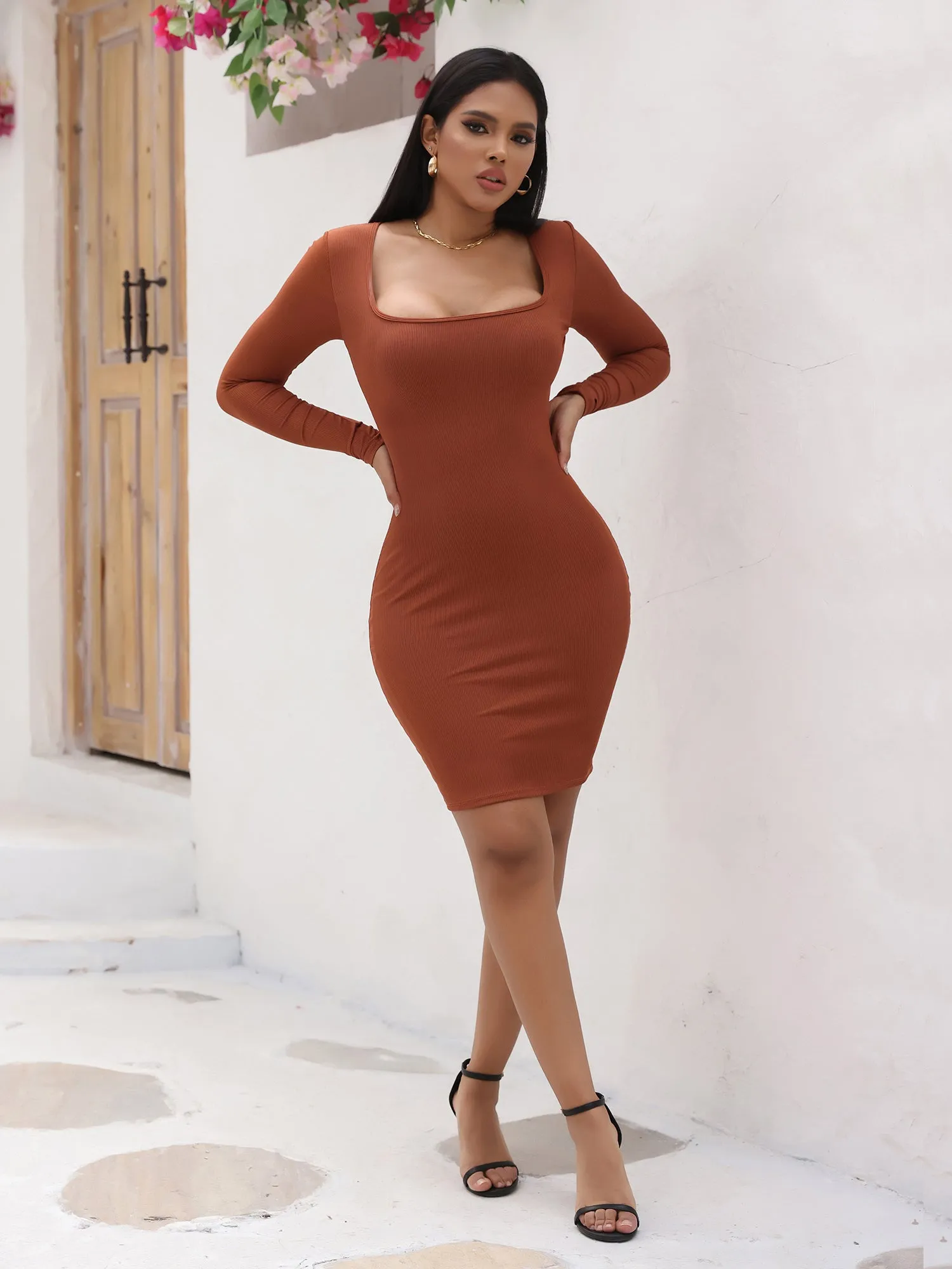 Midsize Goddess Mini Dress With Built-in Shapewear