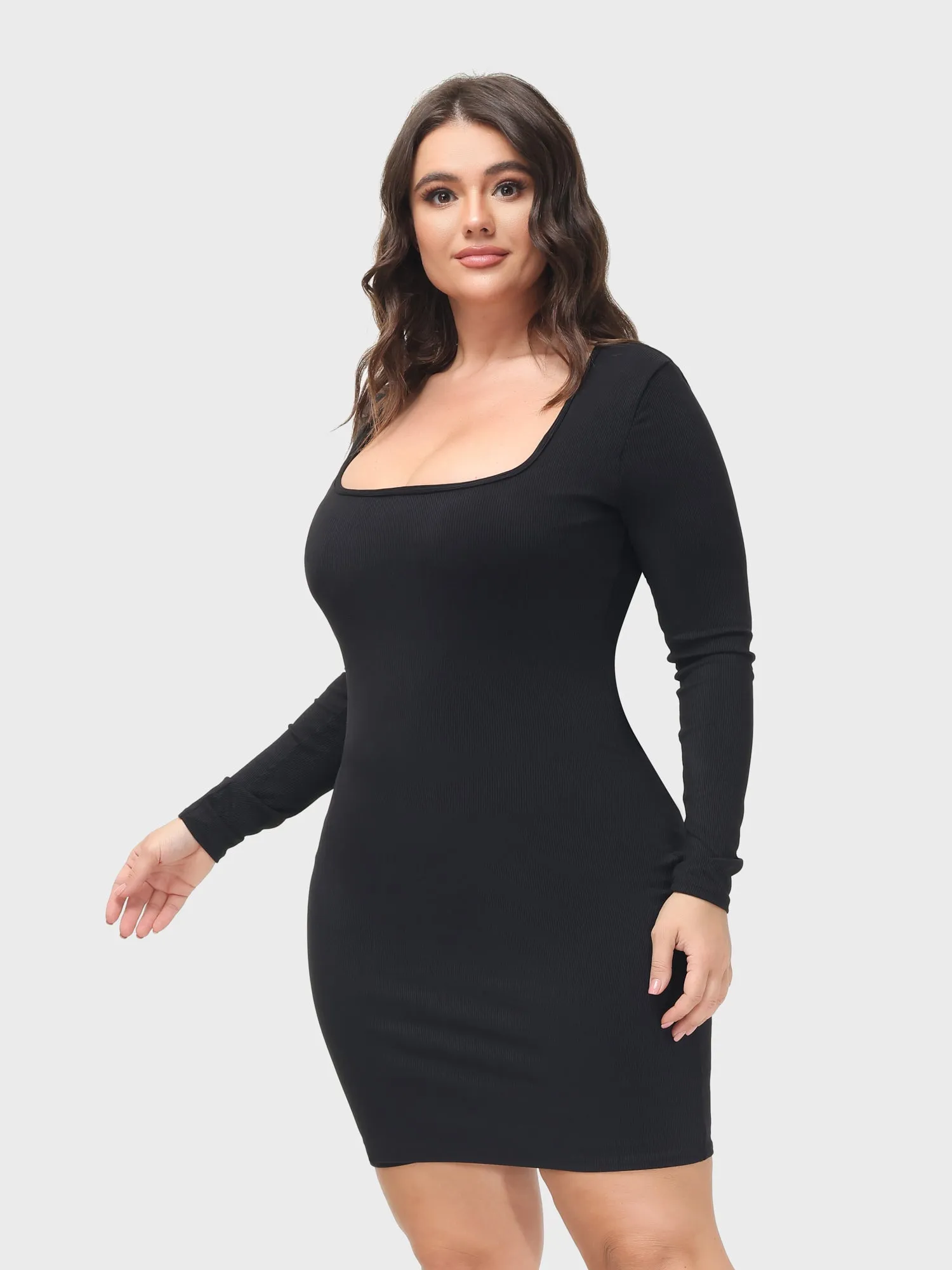 Midsize Goddess Mini Dress With Built-in Shapewear