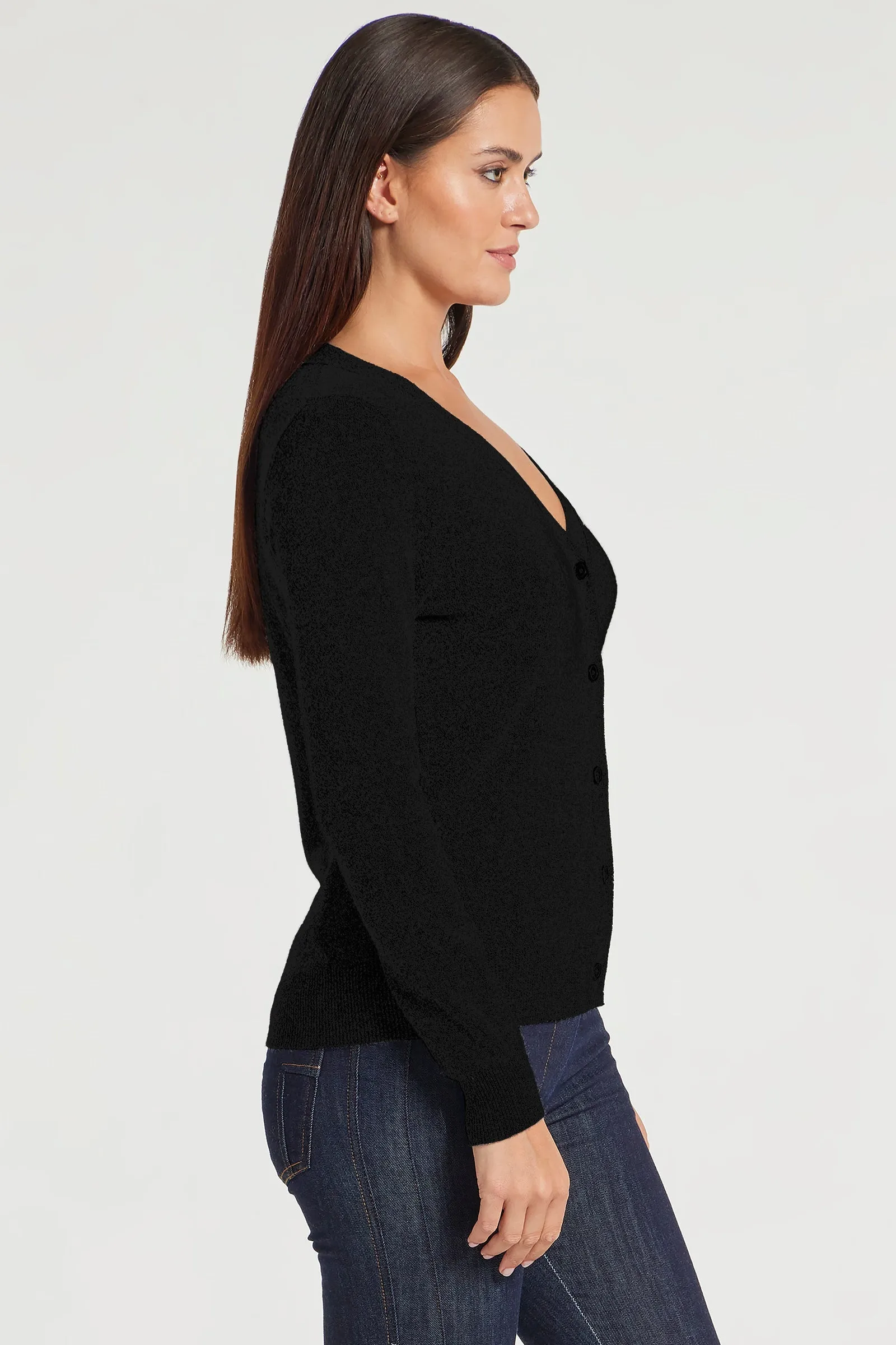 Missy Cashmere Cardigan in Black