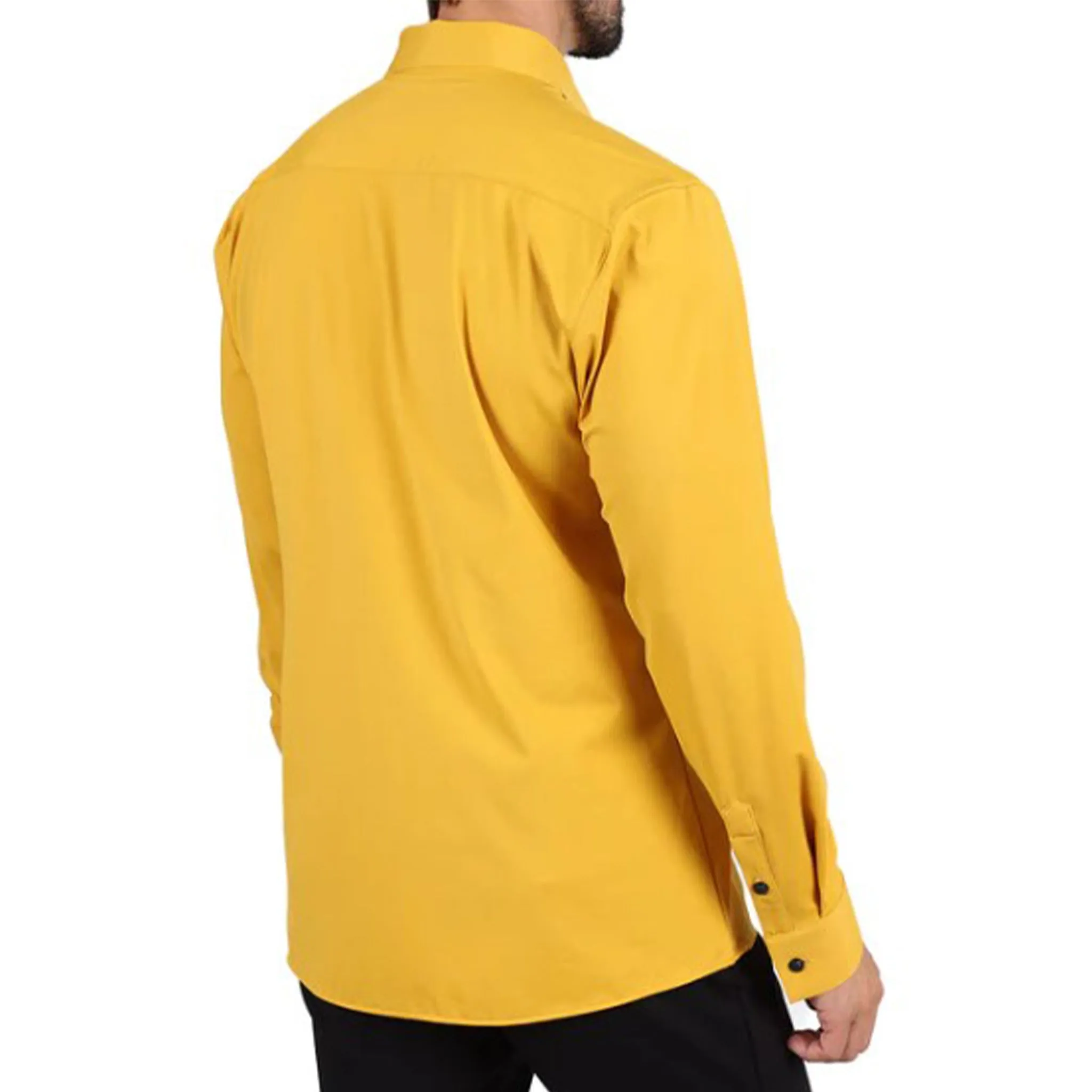 Mustard Slim Stretch Fashion Shirt