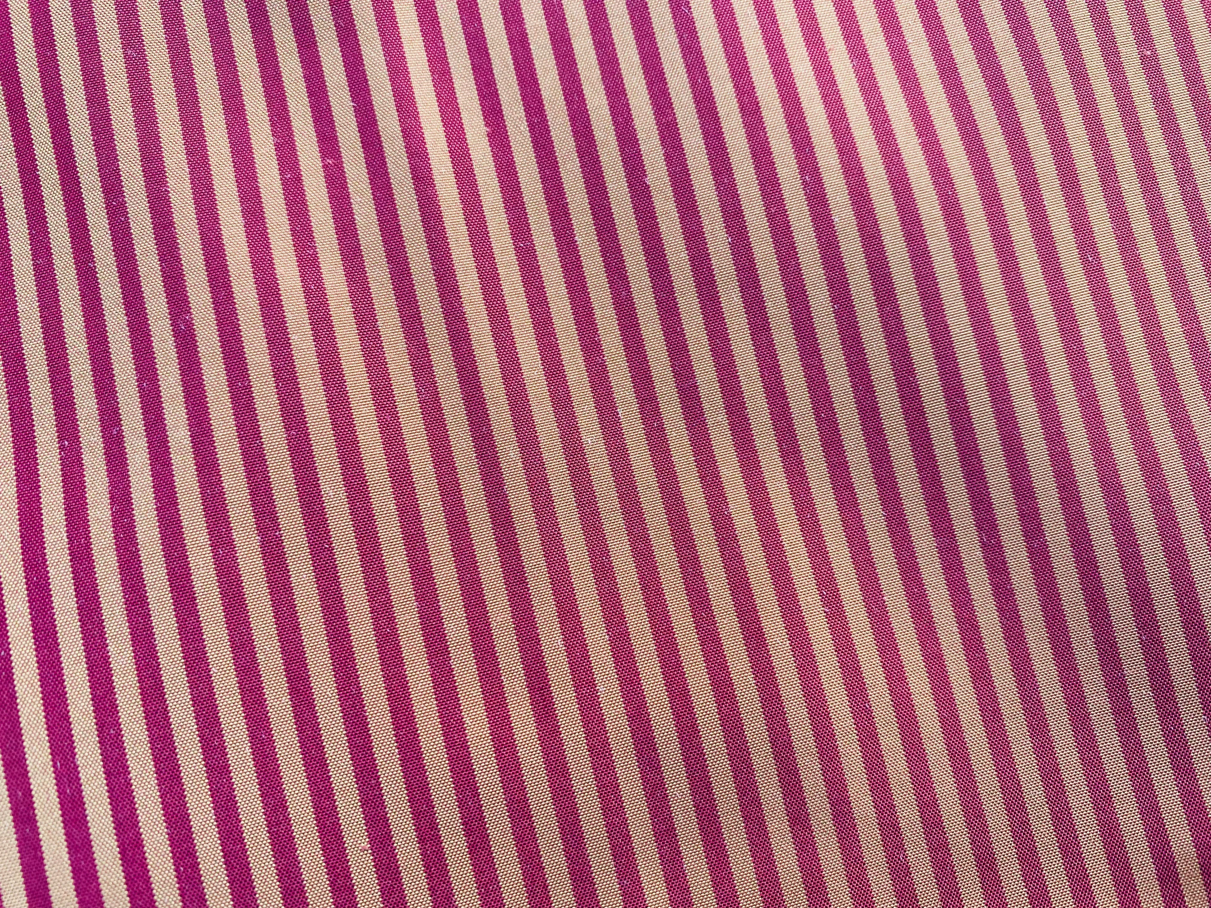 NEW Lady Bernadette 100% Silk Taffeta Fabric with 1/8” Red and Gold Pinstripes SB_8_49