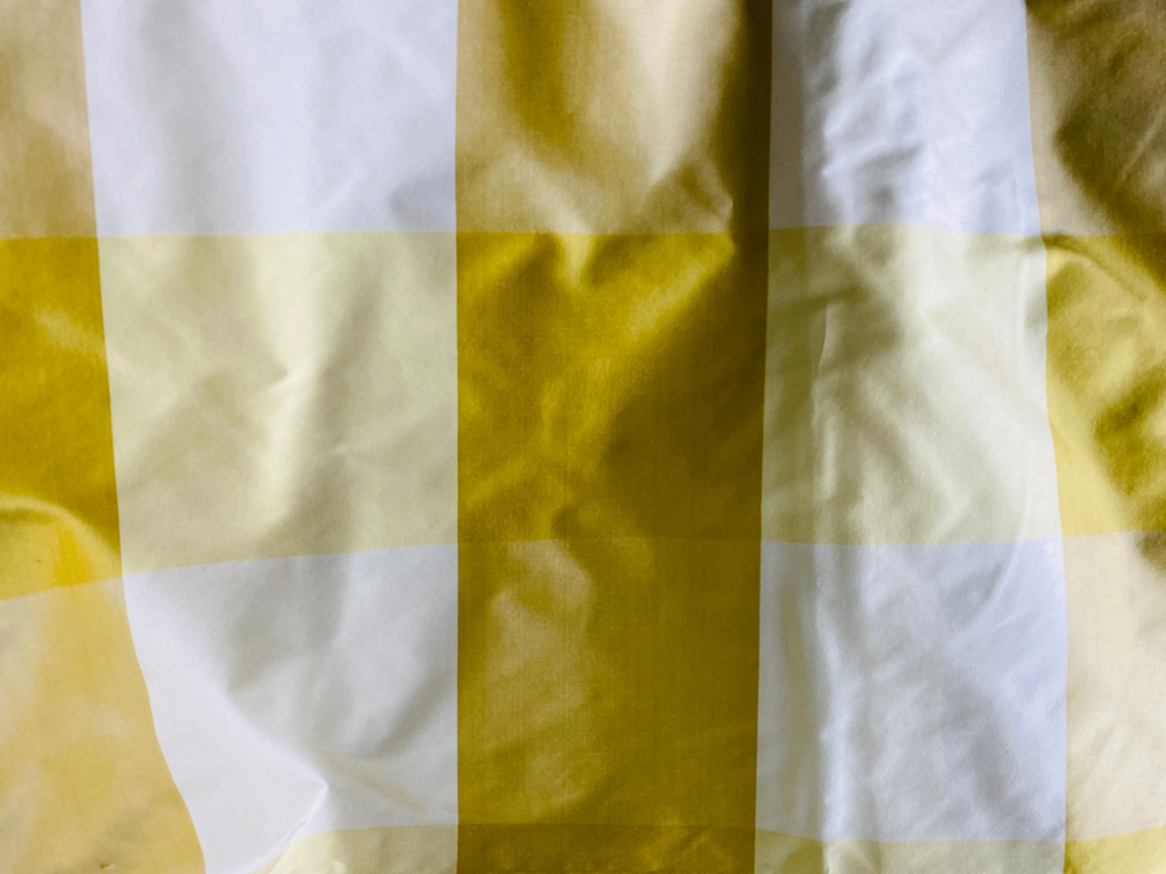 NEW Lady Emma Designer 100% Silk Taffeta Checkered Fabric- Yellow By The Yard