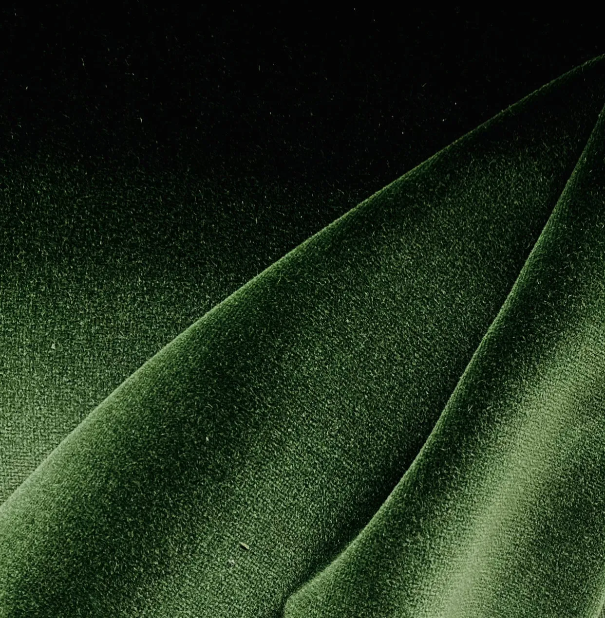 New Prince Oliver 100% Cotton made in Belgium Velvet Fabric in Central Park Green