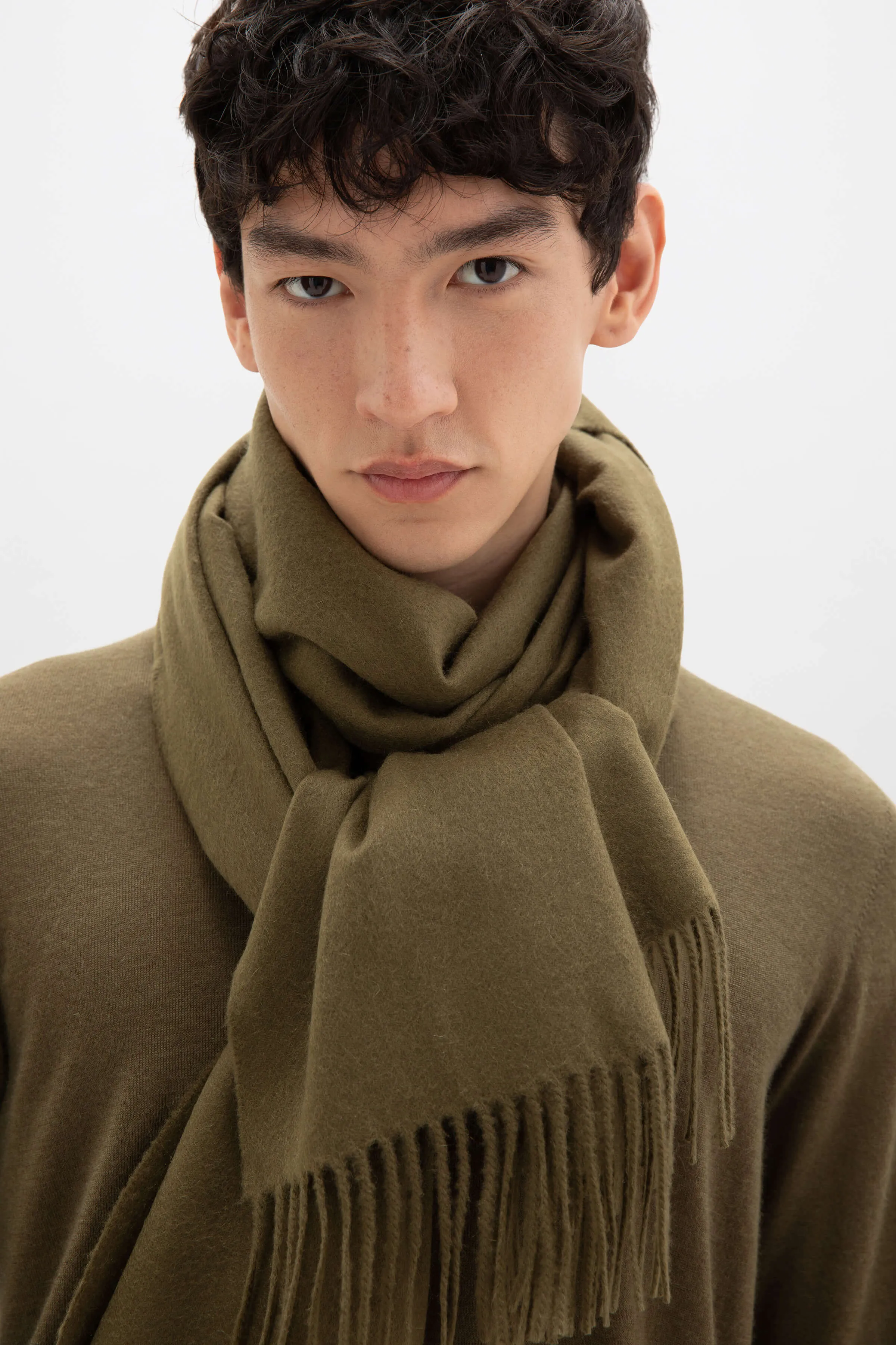 Olive Cashmere Stole