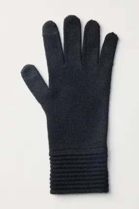 Ottoman Rib Gloves | Wool & Cashmere