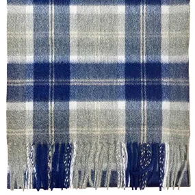 Pure Cashmere Scarf - Bannockbane Silver Tartan