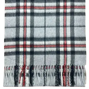 Pure Cashmere Scarf - Grey Thomson Tartan