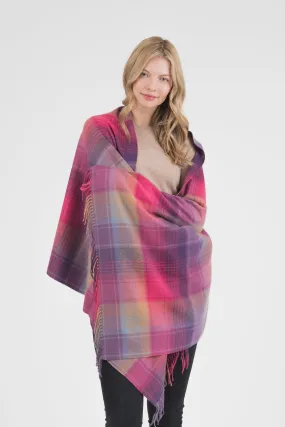 Repeat Edge Cashmere Stole - Pink