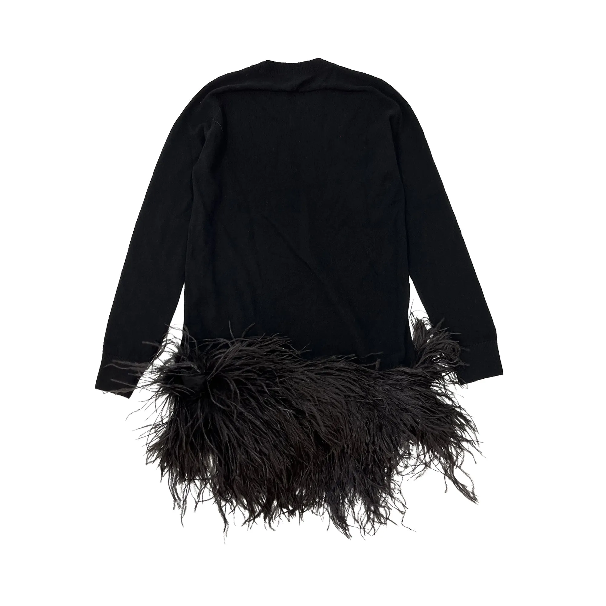 Saint Laurent Feather Hem Mini Dress