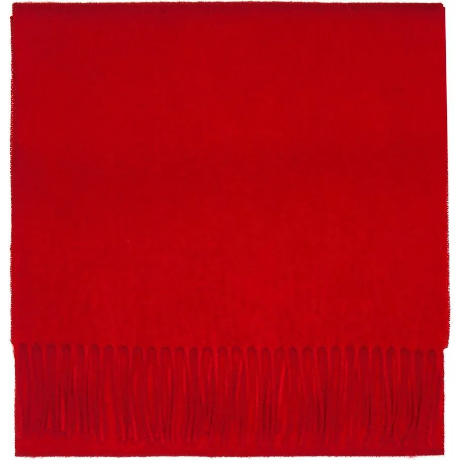 Scarlet Red Pure Lambswool Scarf