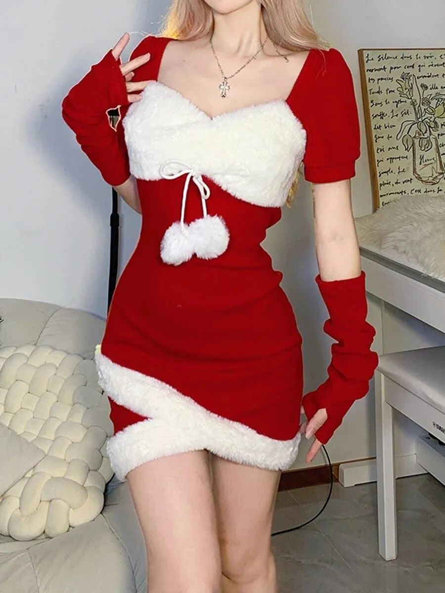 Sexy Mrs. Claus Dress - Elegant & Versatile Costume for Holidays & Parties