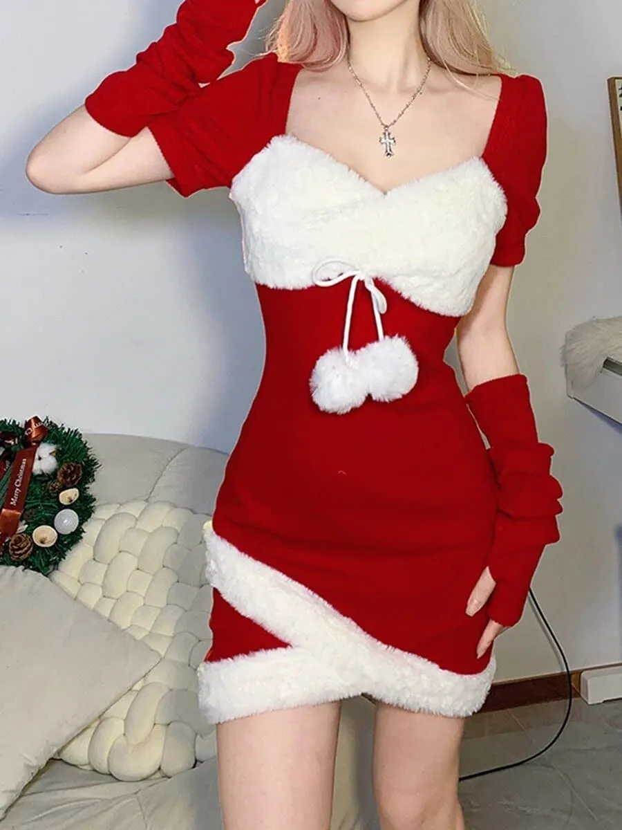 Sexy Mrs. Claus Dress - Elegant & Versatile Costume for Holidays & Parties