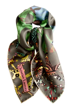 Silk scarf "Nuit d´Afrique" Lacroix - green