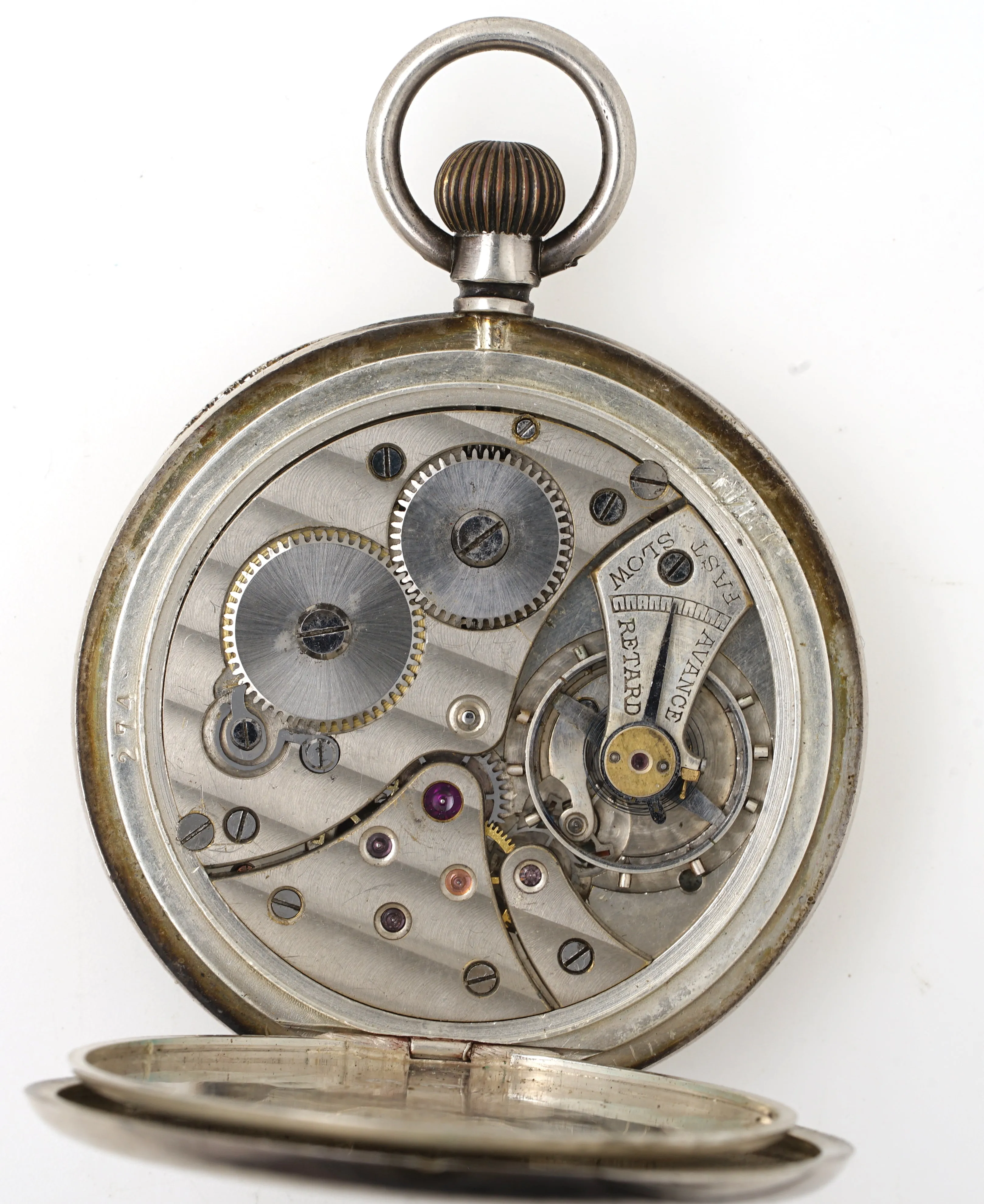 SMITHS EARLY S SMITH & SON LTD SILVER SWISS MADE POCKET WATCH