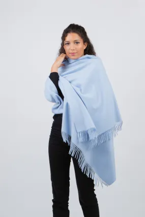 Solid Cashmere Stole - Cashmere Blue