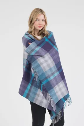 Tartan 2 Cashmere Stole - Blue