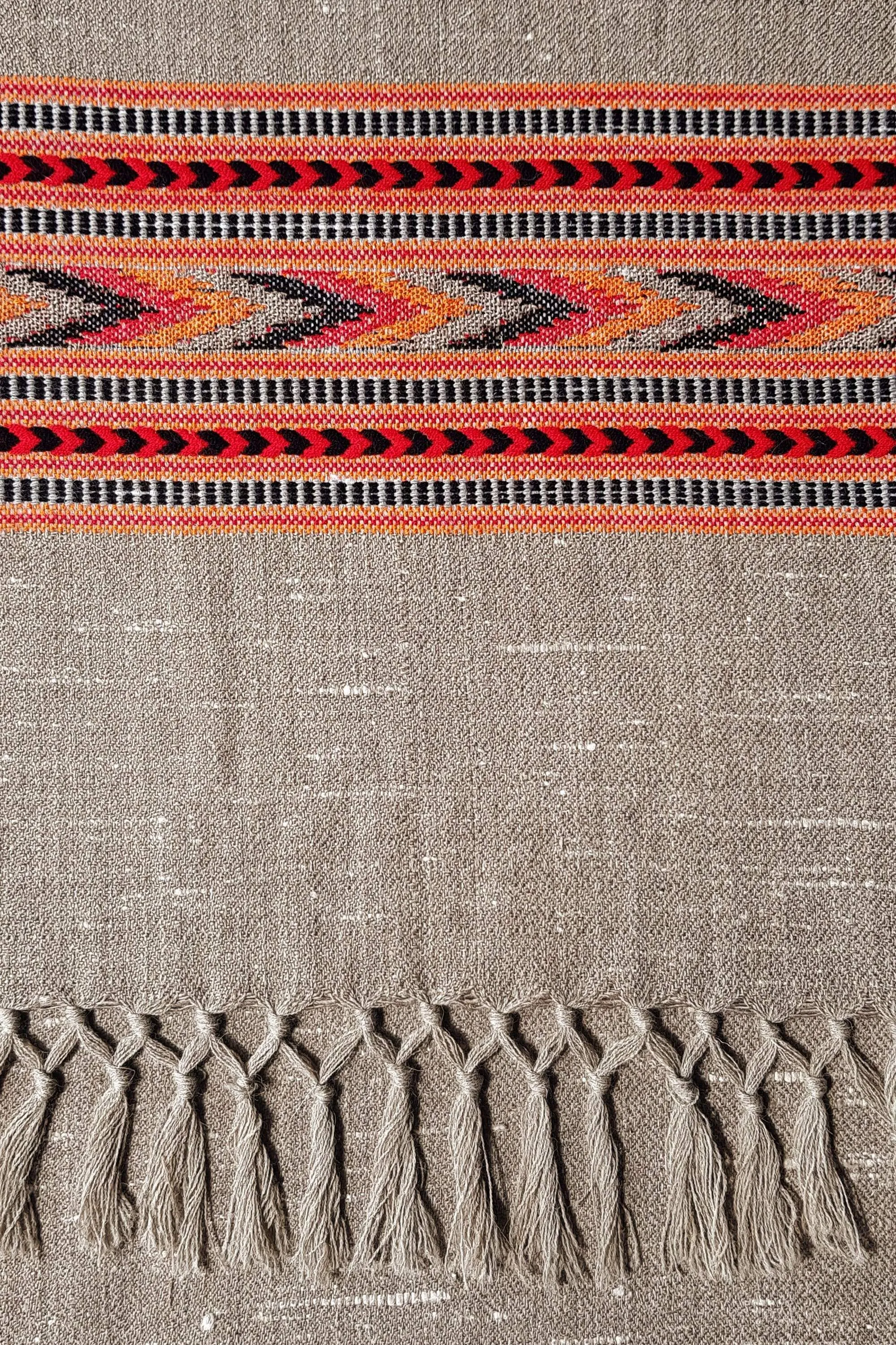 Taupe Kulla Handwoven Scarf