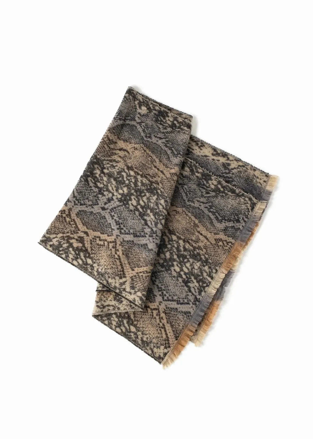 Two Toned Python Print Scarf/Shawl