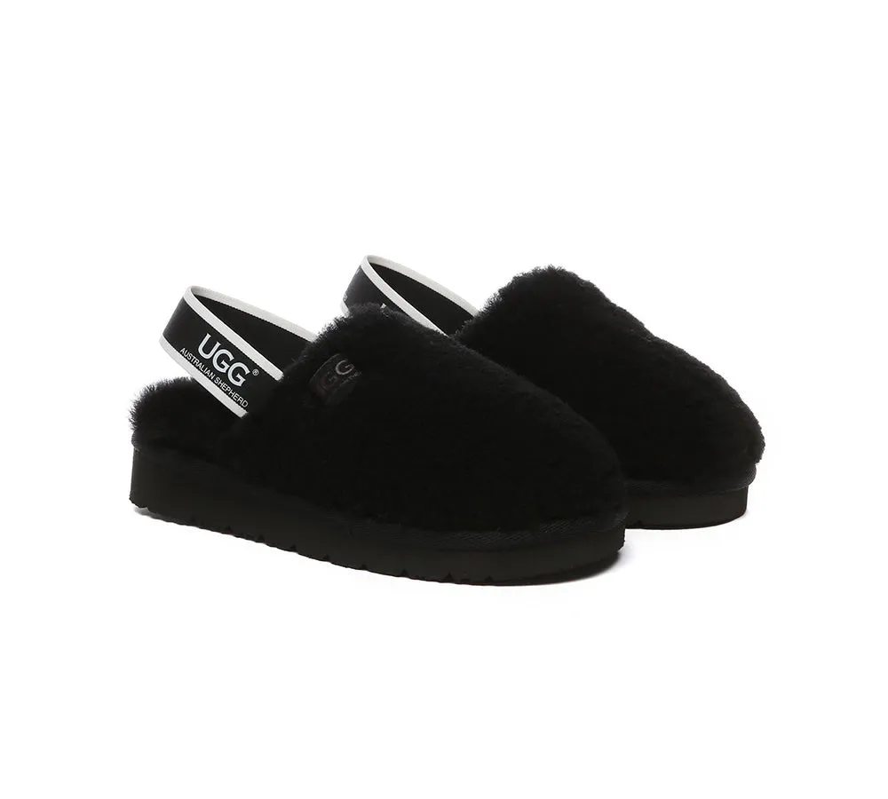 UGG Kids Slingback Fluffy Slides Kamari