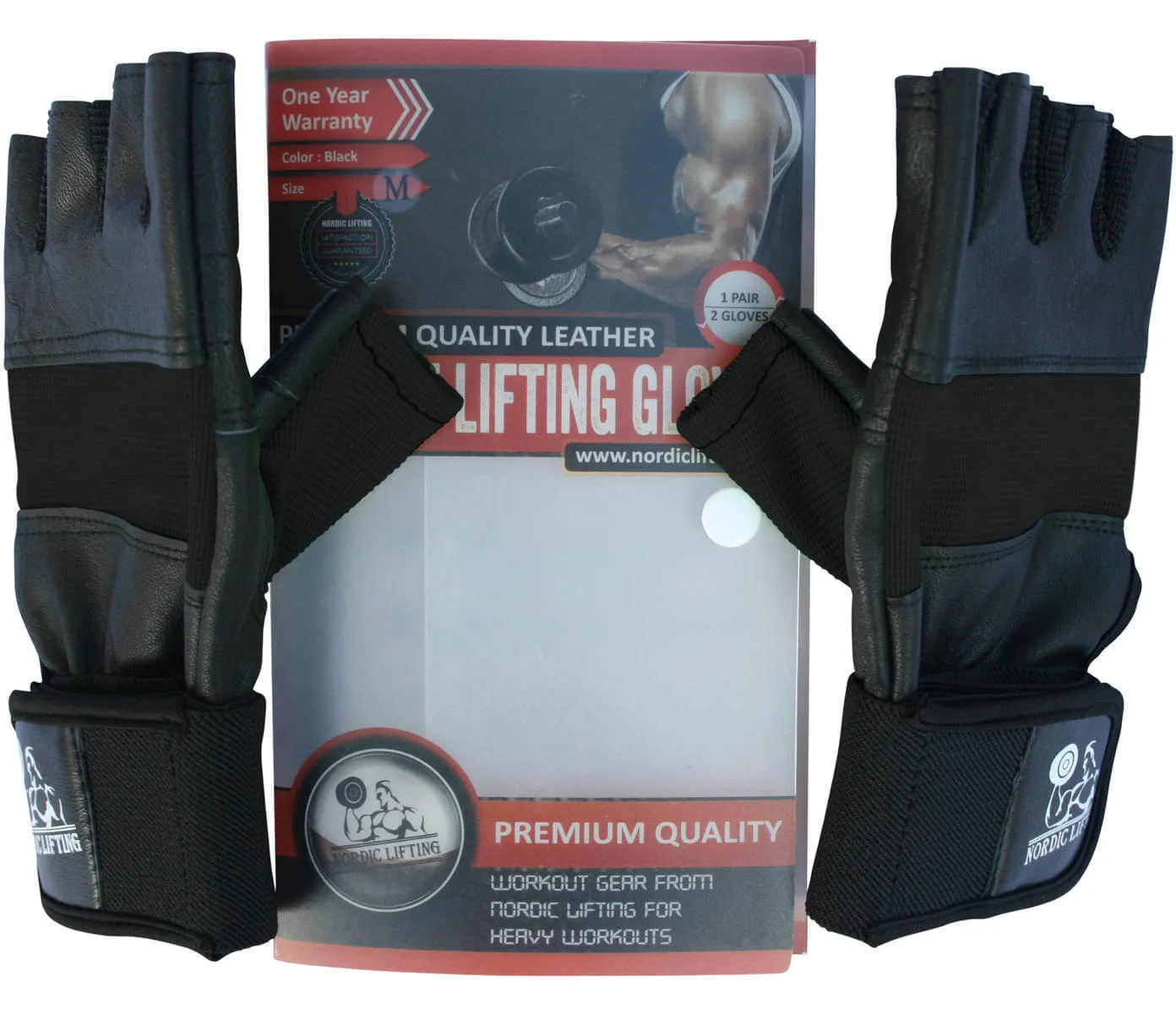 Weightlifting Gloves with 12" Wrist Support