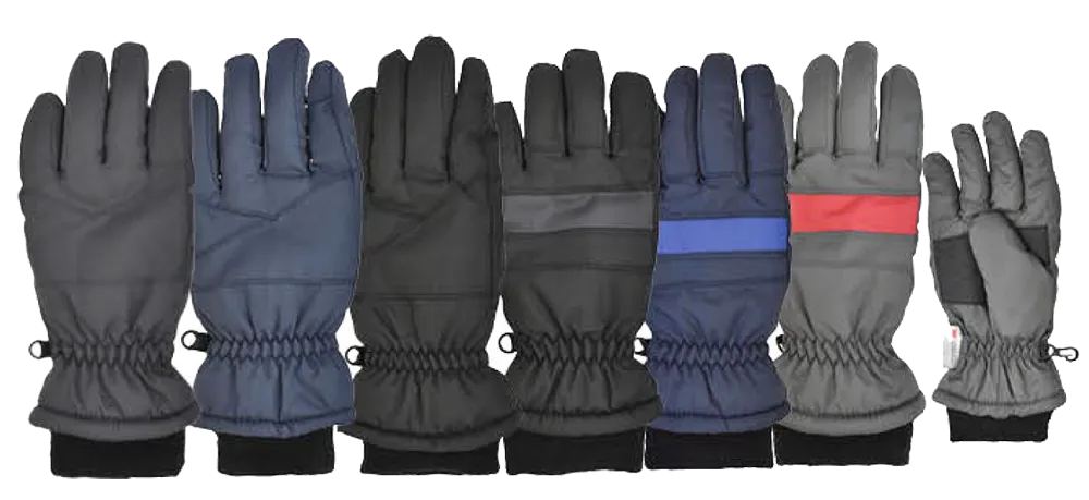 Winter Gloves-Ski Boys Taslon Ski Glove, Ages: 4-7, 8-12, 13-18