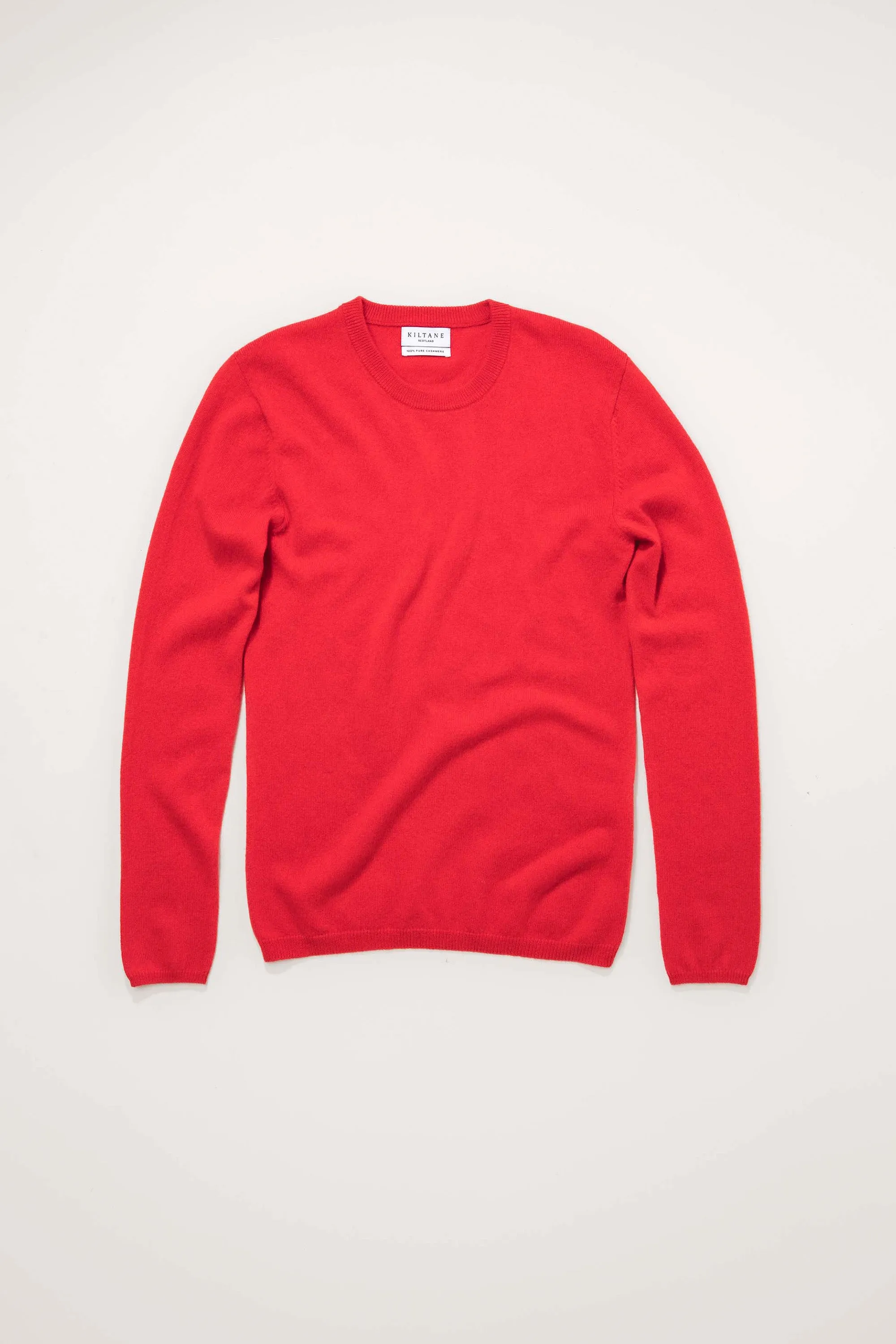 Women's Cashmere Crew Neck Jumper - Red