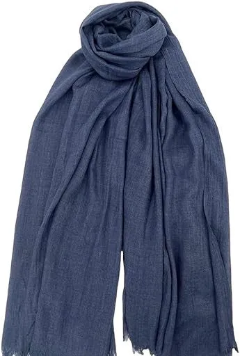 Women's Lightweight Linen-Like Sheer Summer Scarves in Rich Colors