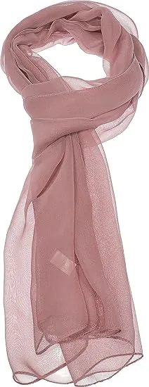 Women's Lightweight Silky Sheer Chiffon-Like Summer Scarves in Pretty Spring Colors